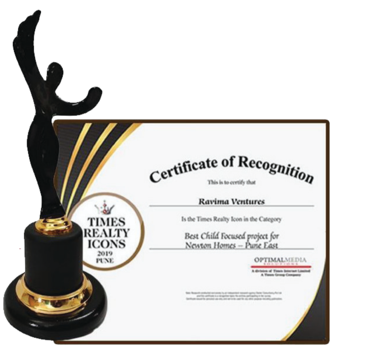 Certificate of Recognition - Times Realty Icons 2019, Pune